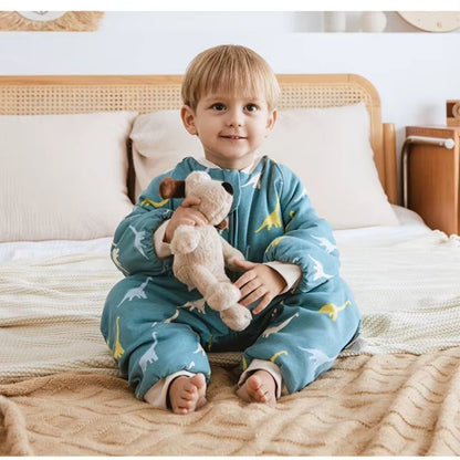 Bébé portant la barbateuse dinosaures – look mignon et cocooning Spot Bébé