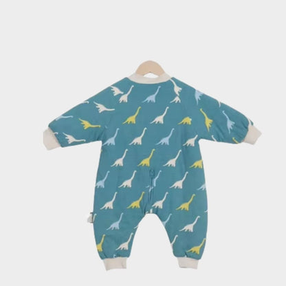 Barboteuse bébé dinosaures TOG 2.5 – tenue douce et chaude pour l’hiver