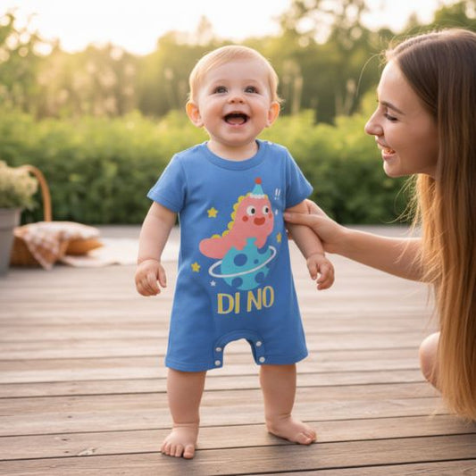Barboteuse bébé garçon légère portée par bébé en extérieur