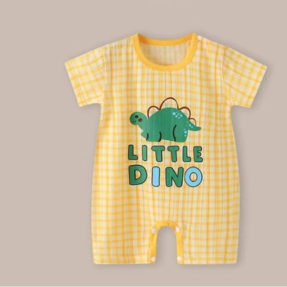Barboteuse bébé garçon en coton à motif dinosaure – tenue confortable 0 à 24 mois