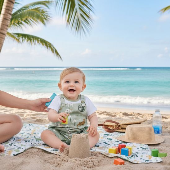 Barboteuse bébé Jungle Douce manches courtes, tenue confortable pour bébé