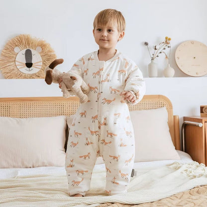 Barbateuse bébé motif renard – combinaison douce et confortable pour enfant