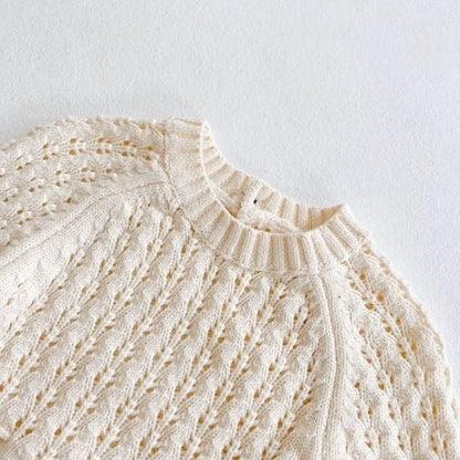 Barboteuse bébé tricotée – Élégance douce tenue mi-saison printemps automne