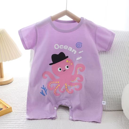 Barboteuse fille légère facile à enfiler pour bébé