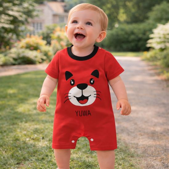 Barboteuse fille en coton idéale comme tenue estivale