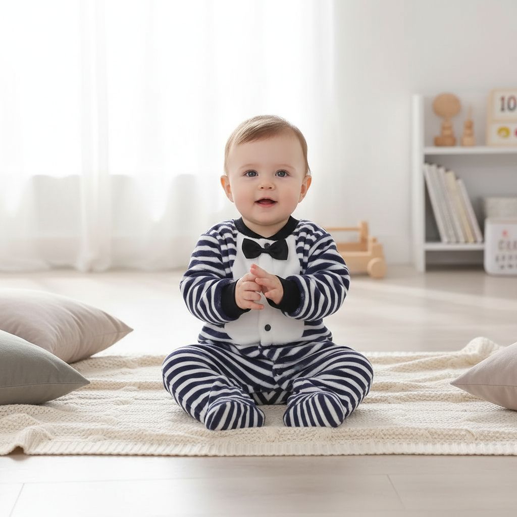 Barboteuse garçon douce et enveloppante pour bébé