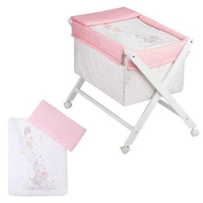 Détail du matelas inclus dans le berceau bébé complet en hêtre blanc