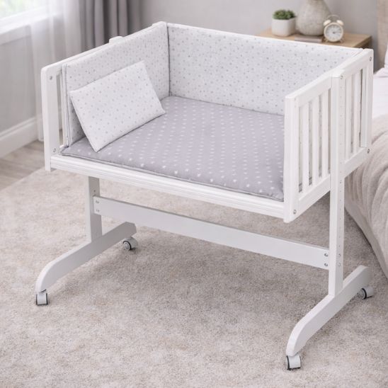 Berceau en bois pour bébé literie incluse design élégant
