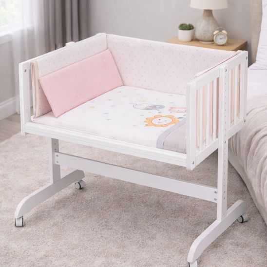 Berceau en bois pour bébé literie incluse prêt à l’emploi