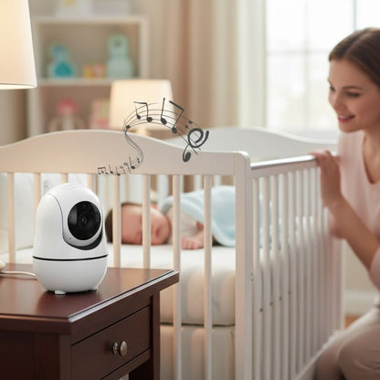 Caméra vidéo bébé sans fil avec transmission stable et audio bidirectionnel