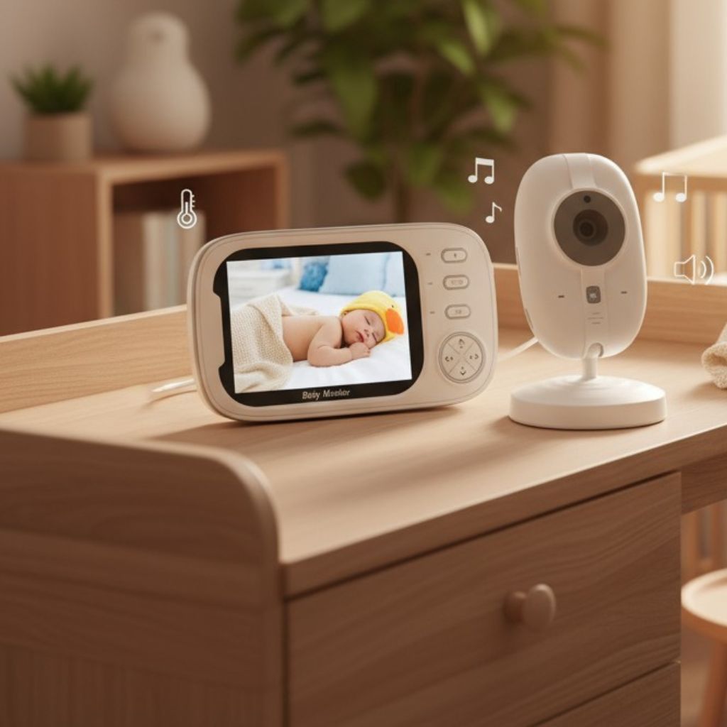 Camera surveillance bebe panoramique 360 degrés avec zoom numérique 4x