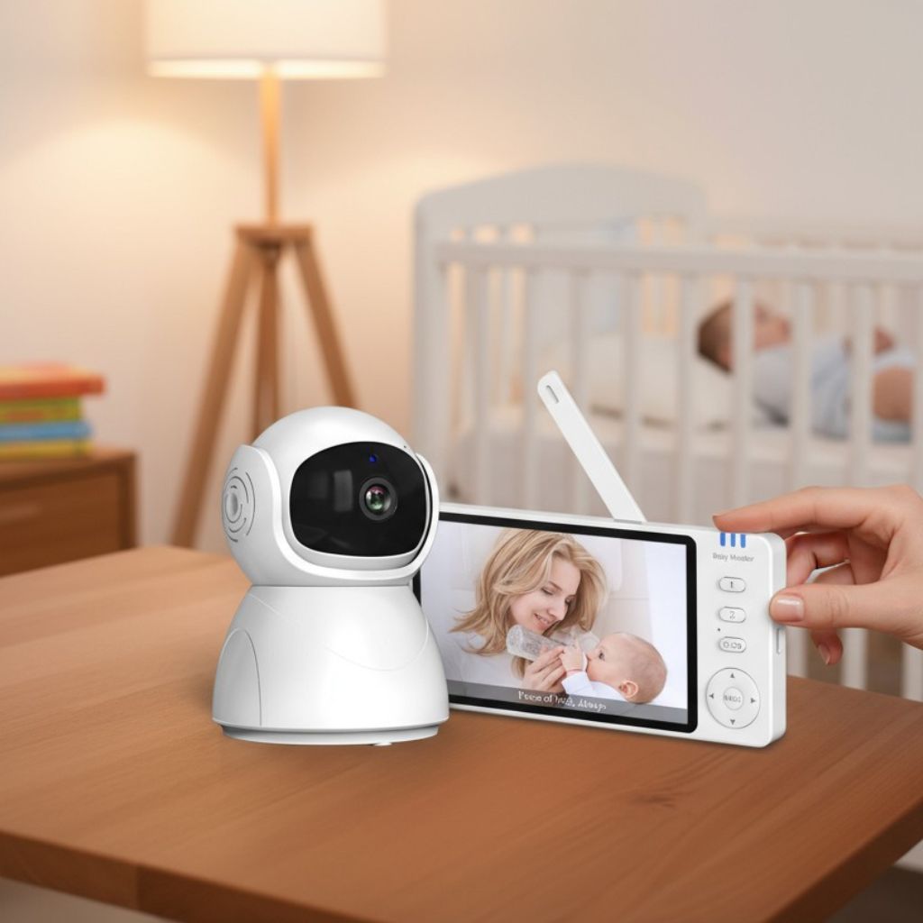 Camera de surveillance pour bébé avec 8 berceuses intégrées pour l’endormissement