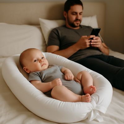 Couffin Bébé - Blanc Ultra Confort – Idéal pour les Mamans et le Co - Dodo – Accessoire bébé doux | Spot Bébé