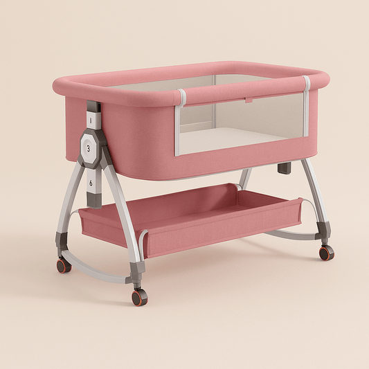 Couffin Bebe - Cododo Rose – Réglable 6 Hauteurs – Matelas Mémoire de Forme - Spot Bébé