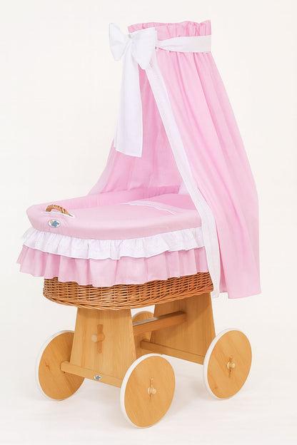 Couverture bebe tricot - Bleu avec fleurs – Ultra douce et respirante
