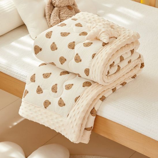 Couverture enfant 115x145 cm avec fibre de soja et velours doux – Spot Bébé