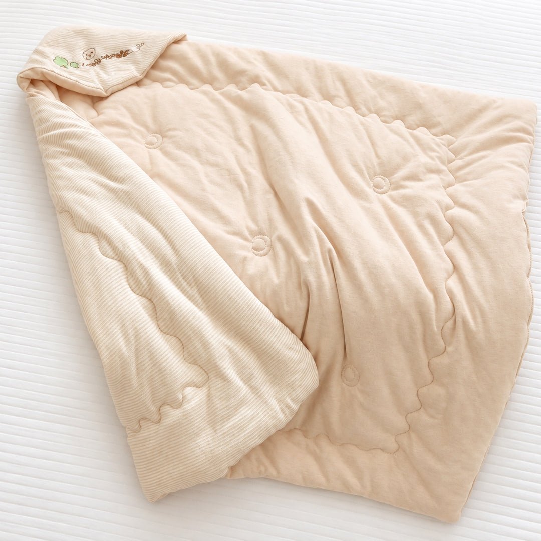 Couverture nid d'ange dépliée, intérieur en coton doux