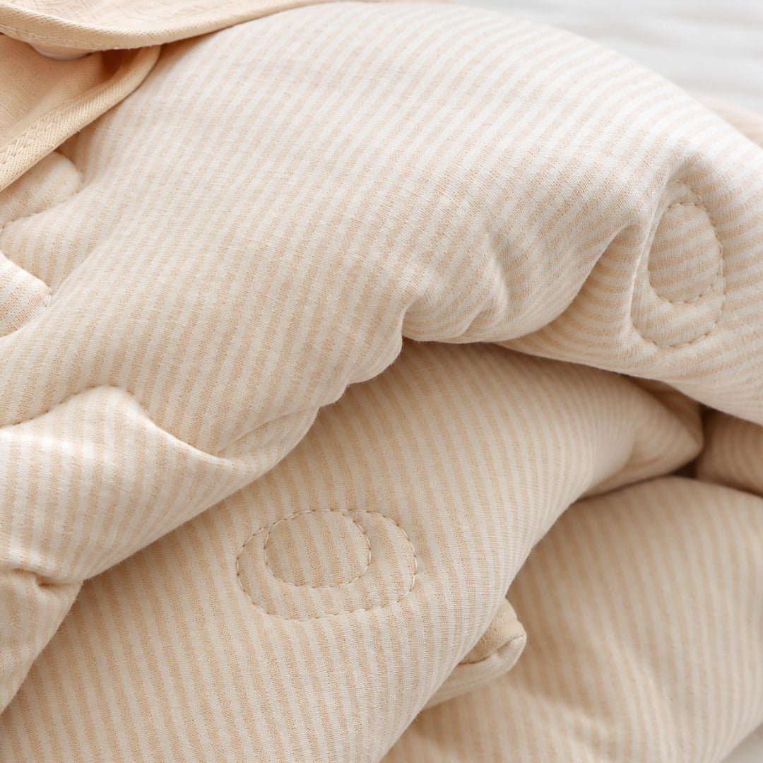Coton rayé et matelassage piqué de la couverture nid d'ange