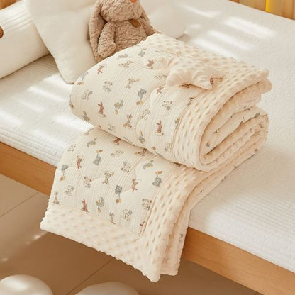 Couverture pour enfant forêt en gaze de coton et velours pour le confort de votre bébé