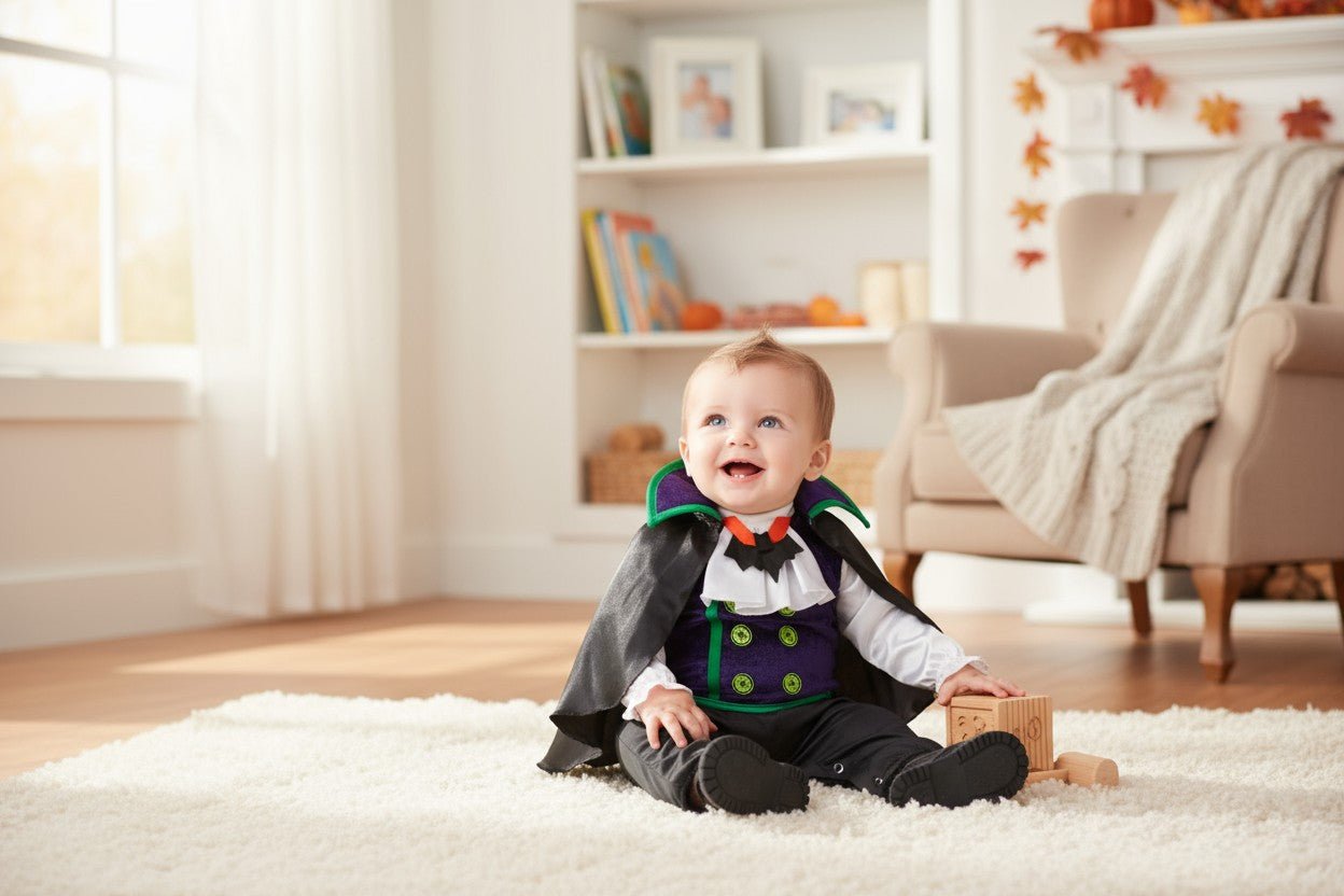 bébé habillé en costume halloween bébé  vampire