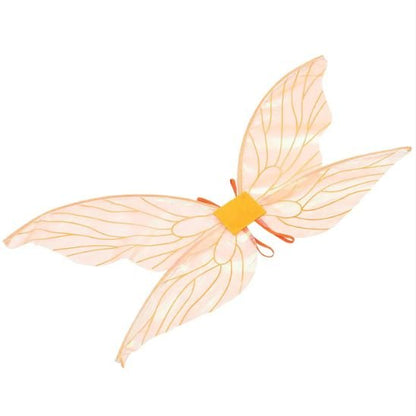 Ailes de fée orange irisées, accessoire vendu séparément
