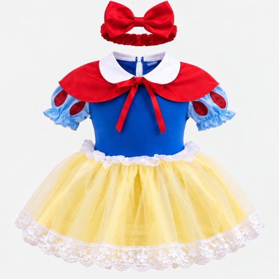 Déguisement princesse 2 ans avec robe tutu et bandeau rouge