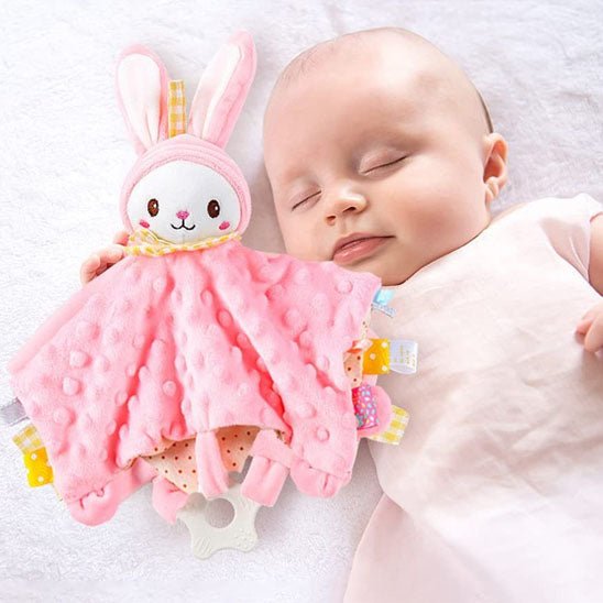 Bébé endormi avec son Doudou bébé - Peluche câline