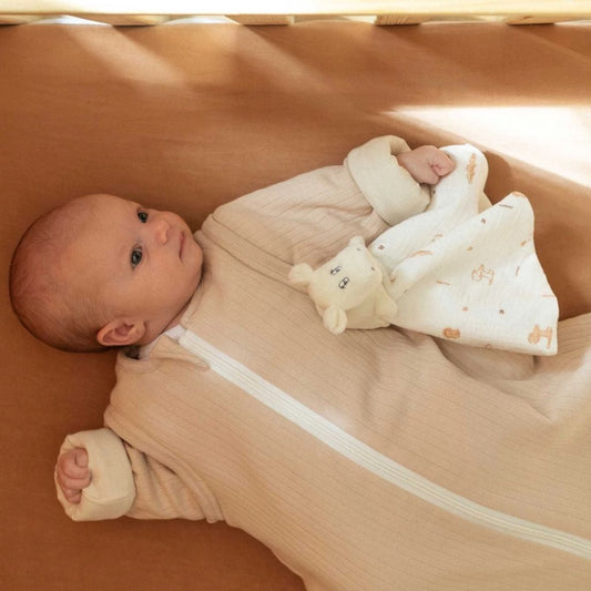 Doudou lange multifonction avec attache tétine, compagnon de douceur – Spot Bébé