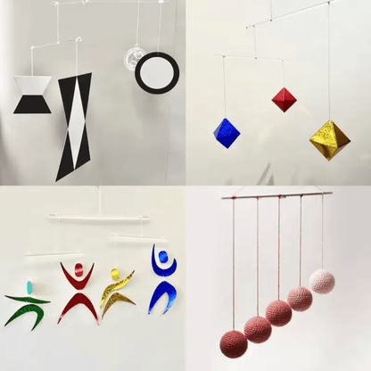 Ensemble de 4 mobiles Montessori | Éveil Visuel