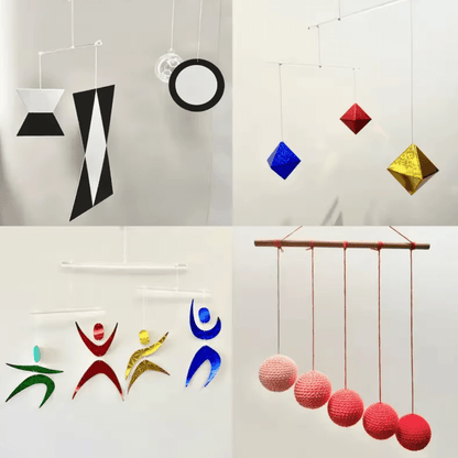 Mobile Montessori en bois naturel au design minimaliste pour chambre de bébé