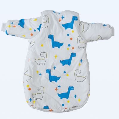 Bébé dormant dans gigoteuse dinosaures automne hiver