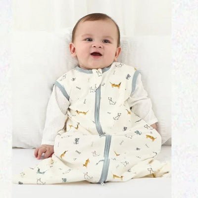 Gigoteuse bébé en coton motif escargot et hérisson – Spot Bébé
