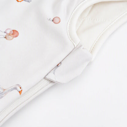 Zip latéral avec rabat de protection sur une turbulette bébé hiver