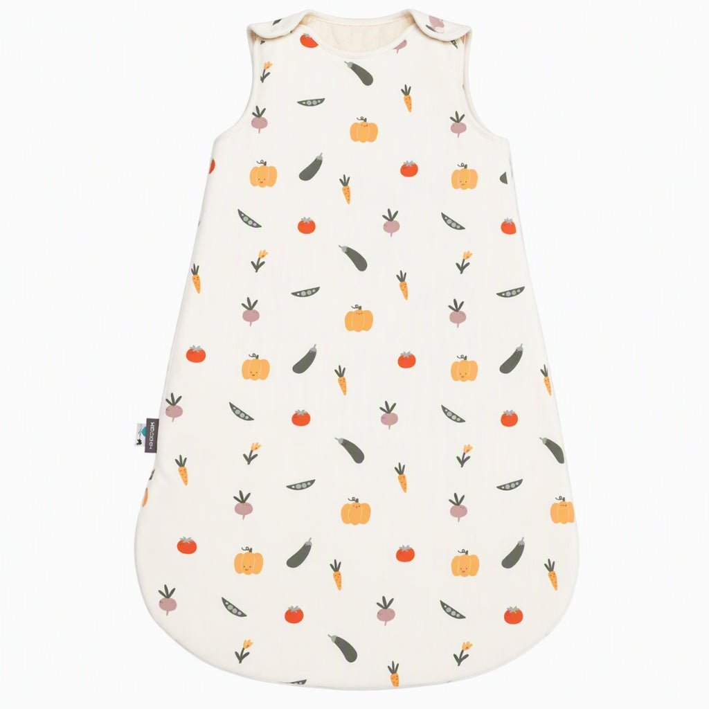 Gigoteuse en coton à motifs citrouilles, aubergines et tomates