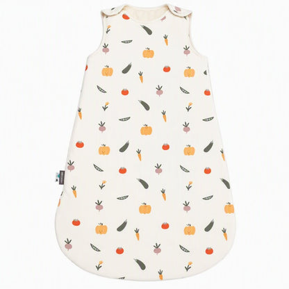 Gigoteuse en coton à motifs citrouilles, aubergines et tomates
