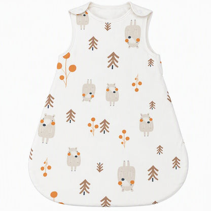 Gigoteuse bébé naissance blanche à motifs oursons et sapins