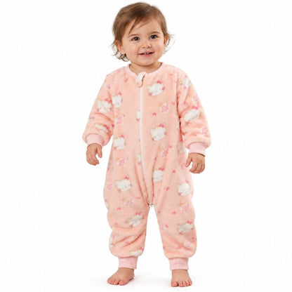 Gigoteuse pyjama rose à motifs chatons pour petite fille