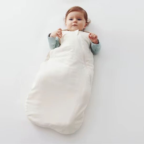Gigoteuse blanche en tissu bambou respirant – idéale toute l’année