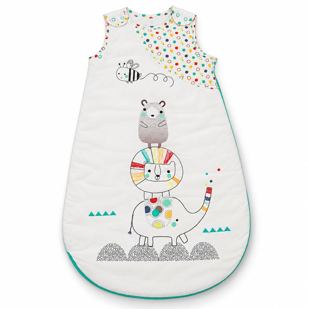 Gigoteuse sans manche coton motif animaux empilés