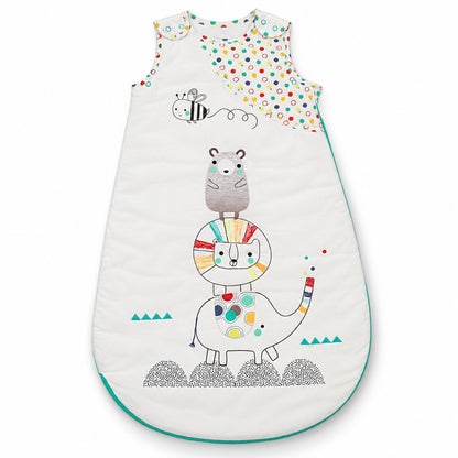 Gigoteuse sans manche coton motif animaux empilés