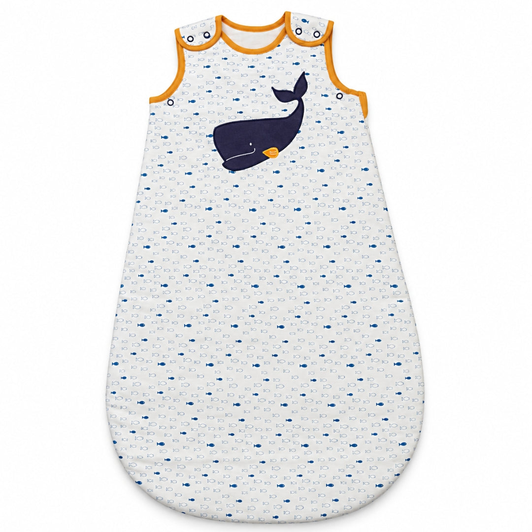 Gigoteuse sans manche coton motif baleine et petits poissons