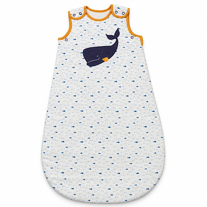 Gigoteuse sans manche coton motif baleine et petits poissons