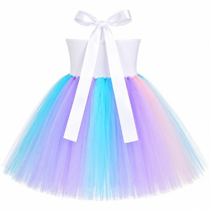 Jupe en tulle multicolore du costume sirène, vue produit
