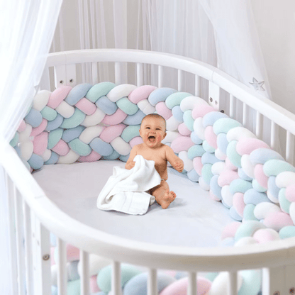 La Tresse de Lit - 4 Brins rose blanc bleu vert - Spot Bébé