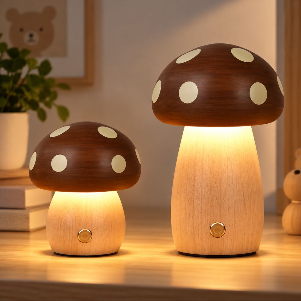 Comparaison des deux tailles de lampe veilleuse bébé, petite et grande