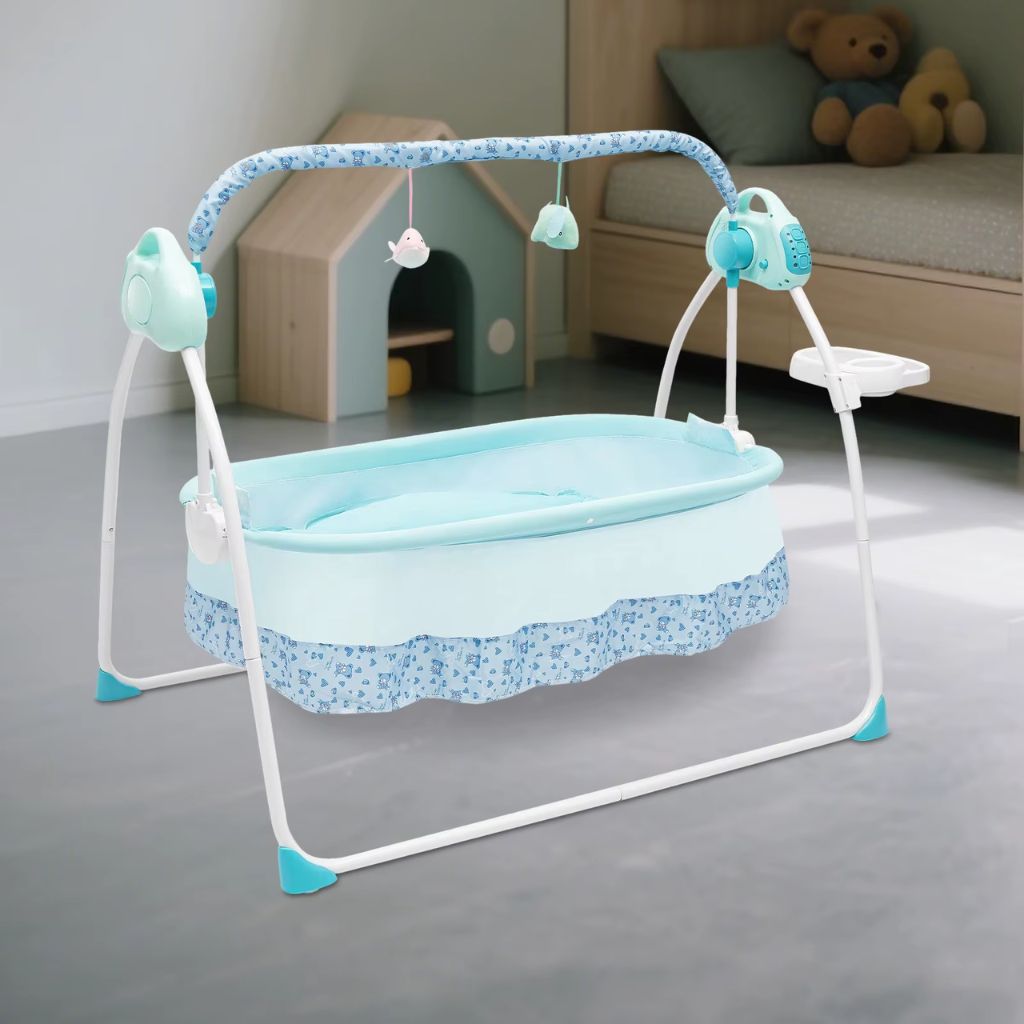 Lit cododo évolutif combinant balancement doux et musique apaisante