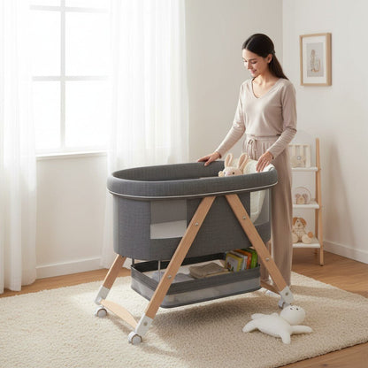 Lit cododo sécuritaire avec parois en maille respirante pour une surveillance facile