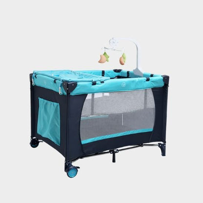 Lit parapluie bébé pliable avec mobile bébé et moustiquaire pare-soleil