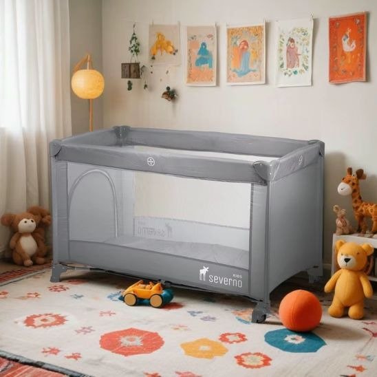 Lit parapluie bébé unisexe avec roulettes pour déplacement facile à la maison