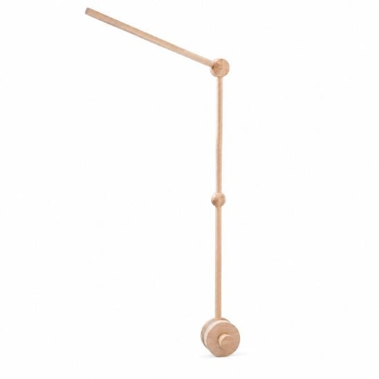 Bras de fixation en bois naturel du mobile bébé bois